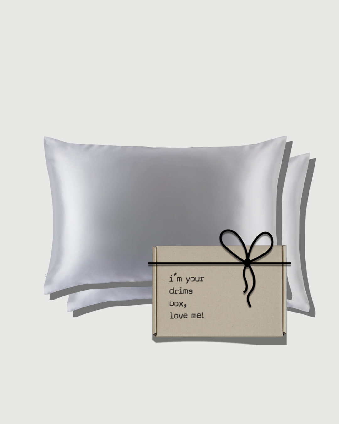 Duo Fundas de Seda Queen Gris Perla