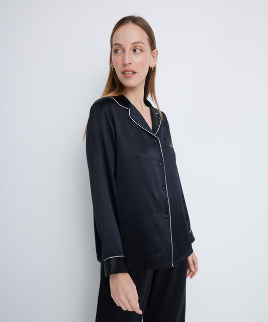 Blusa y Pantalón de Pijama 100% de Seda