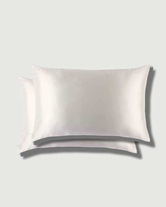 Duo Fundas de Seda Queen Blancas