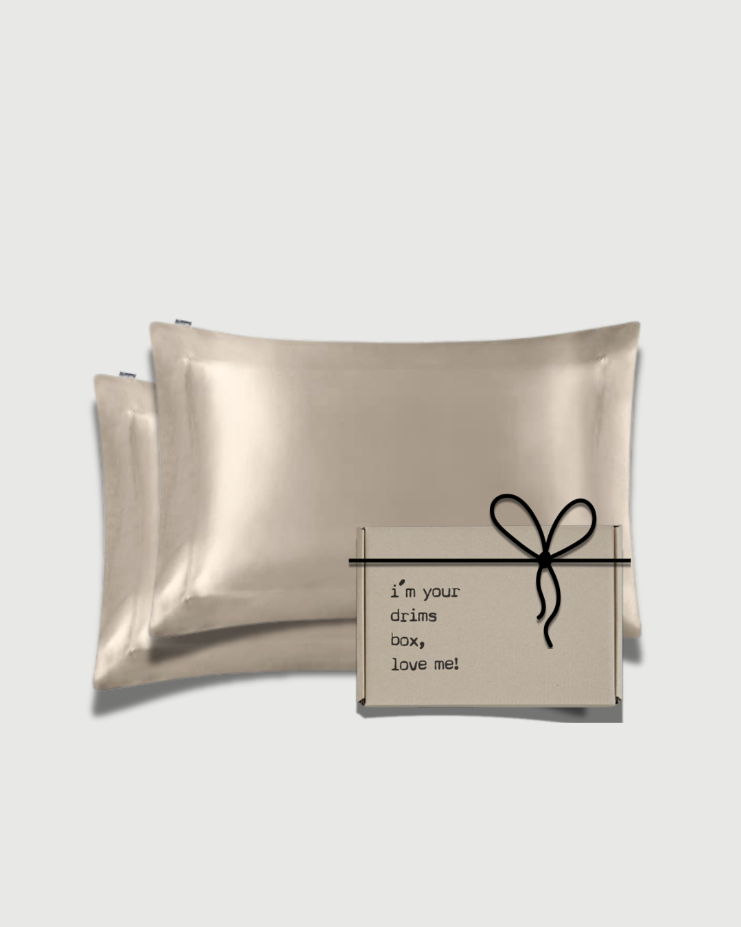 Duo Fundas de Seda Queen Caramelo