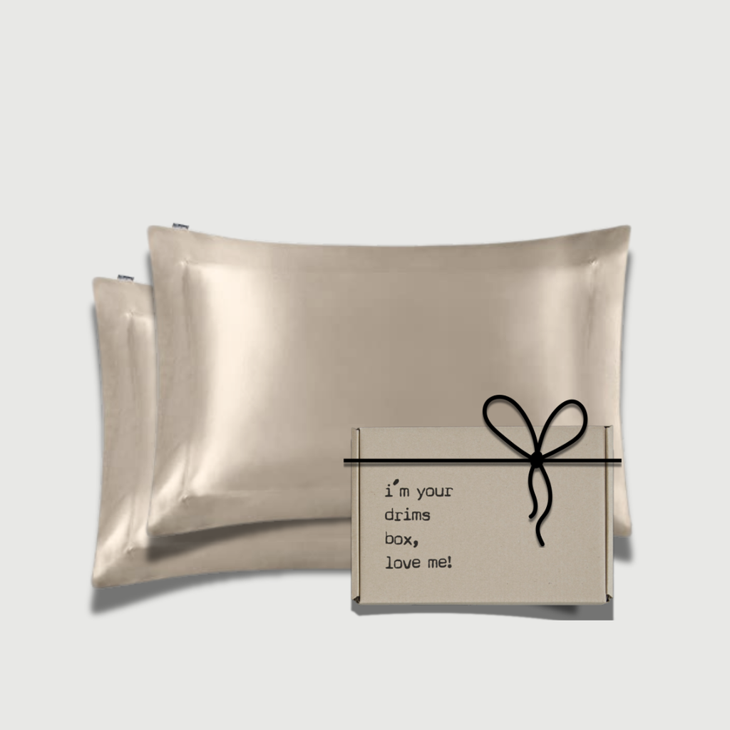 Duo Fundas de Seda Queen Caramelo