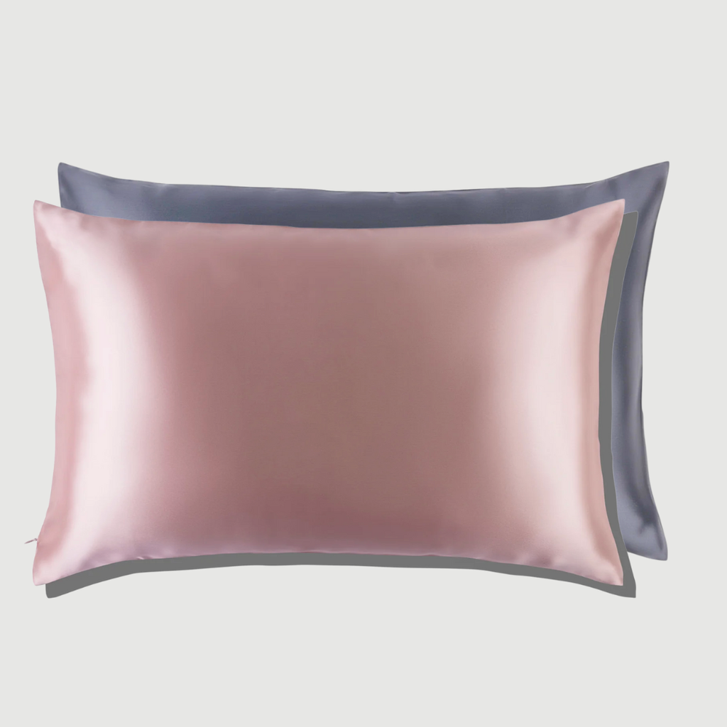 Duo Fundas de Seda Queen Palo Rosa