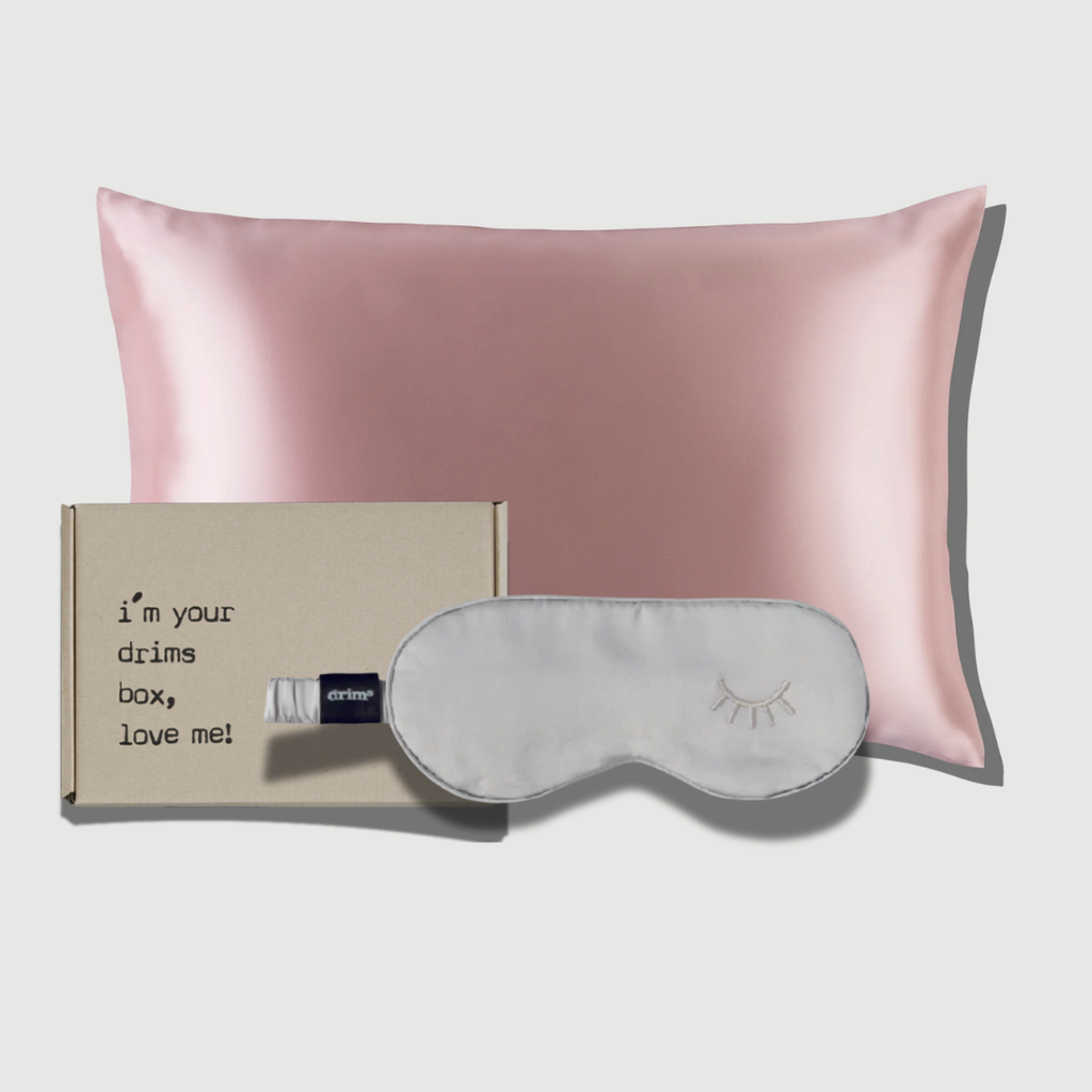 Drims Beauty Pack Funda Seda Queen (50x70) + Antifaz Grado 6A Queen | Antifrizz y Antiarrugas