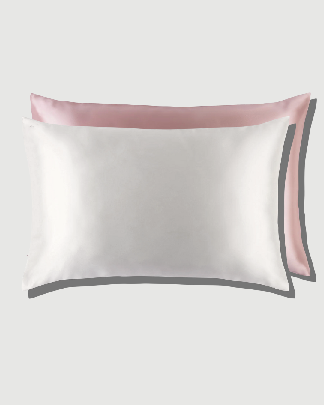 Duo Fundas de Seda Queen Palo Rosa