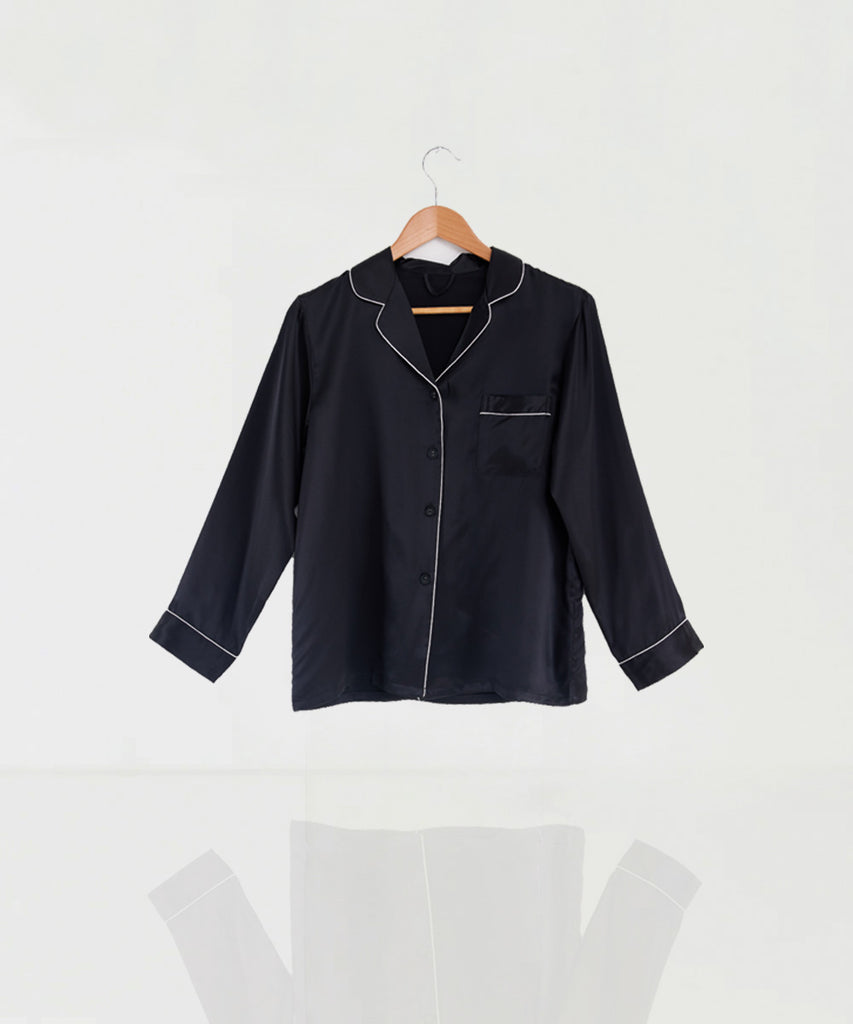 Blusa y Pantalón de Pijama 100% de Seda