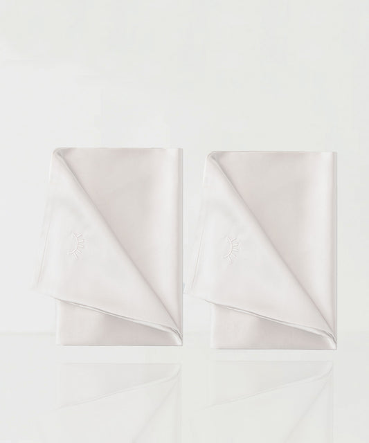 Duo Fundas de Seda King Blancas