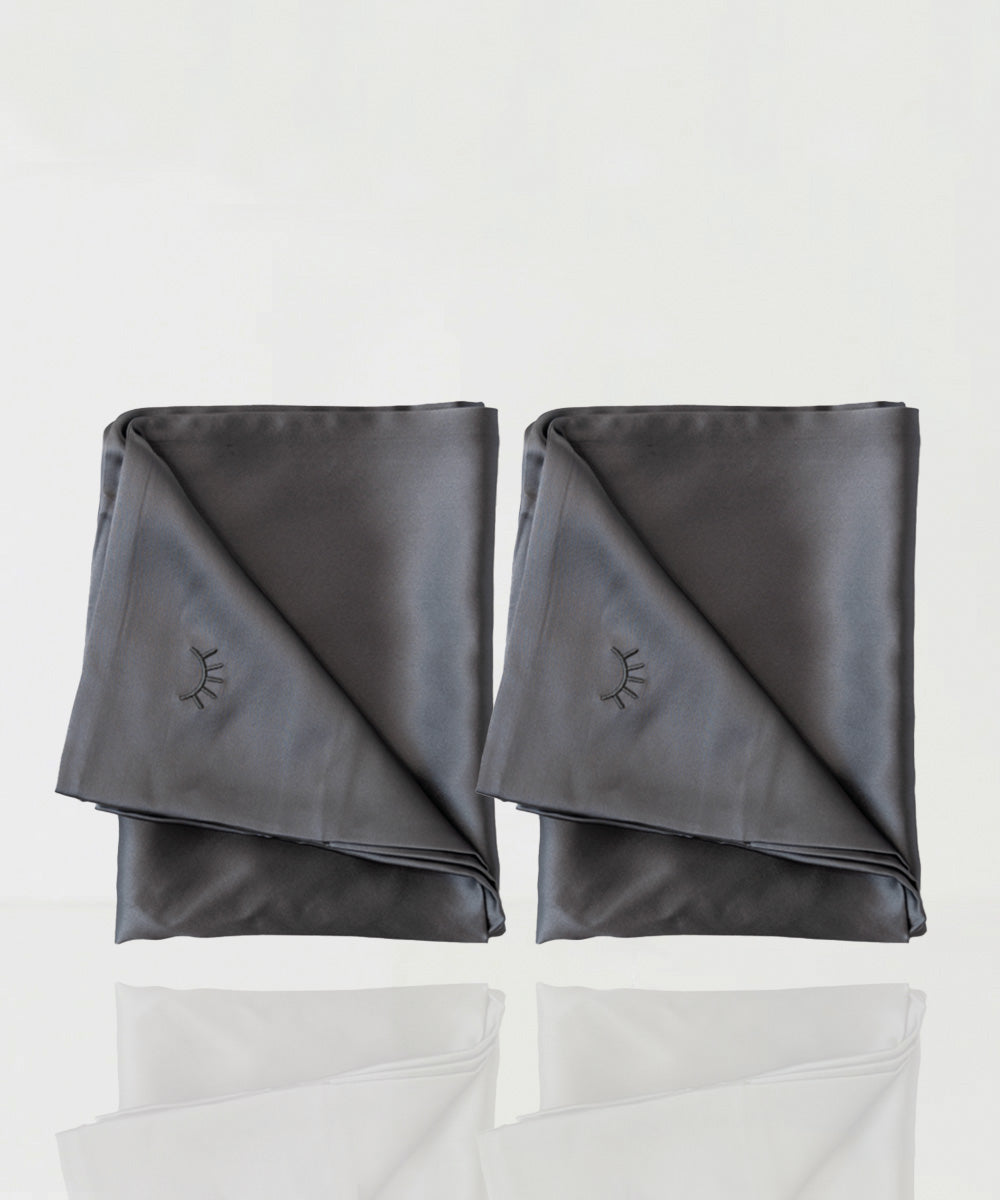 Duo Fundas de Seda Queen Palo Rosa