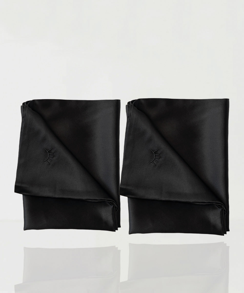 Duo Fundas de Seda King Negras