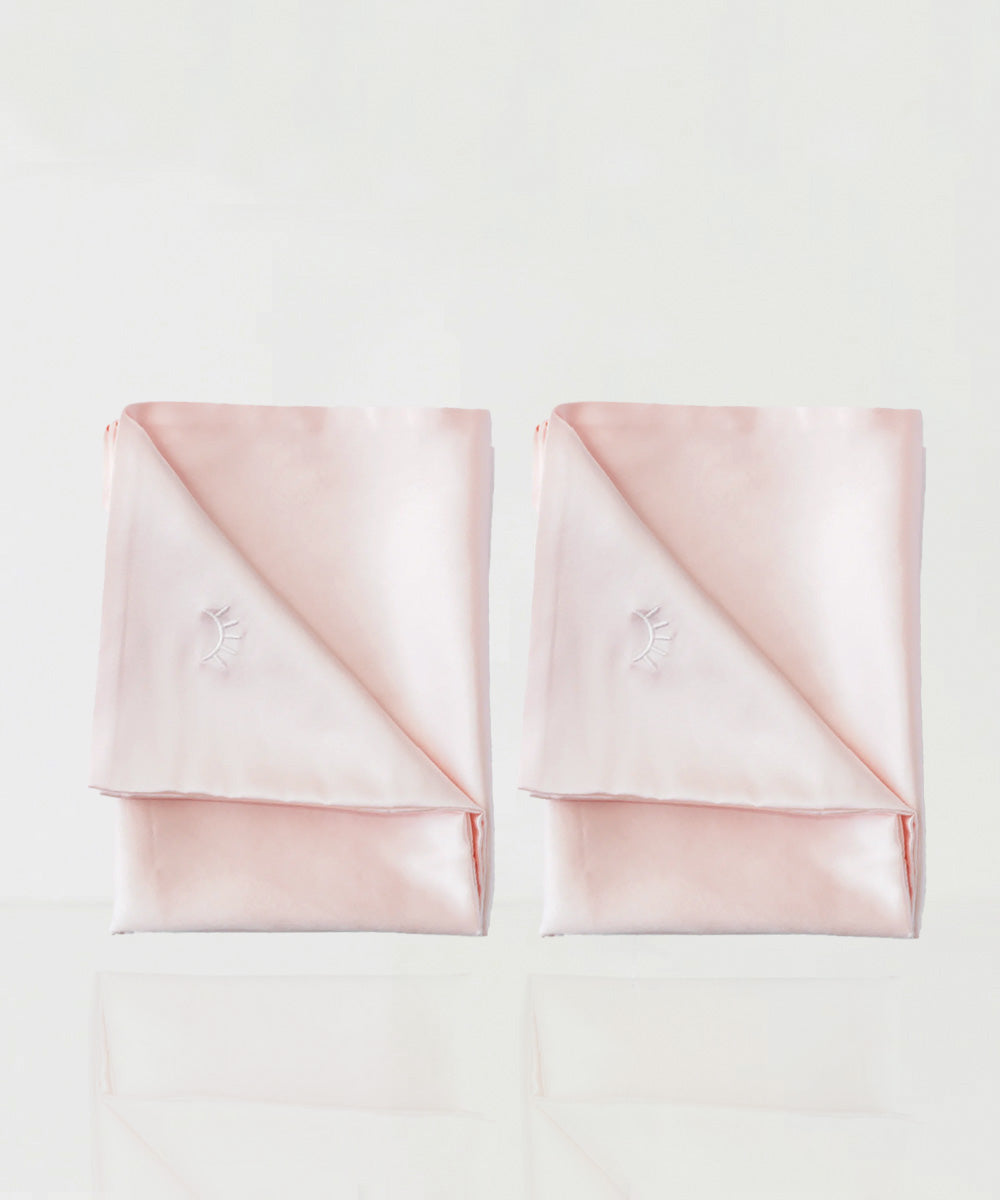 Duo Fundas de Seda King Palo Rosa
