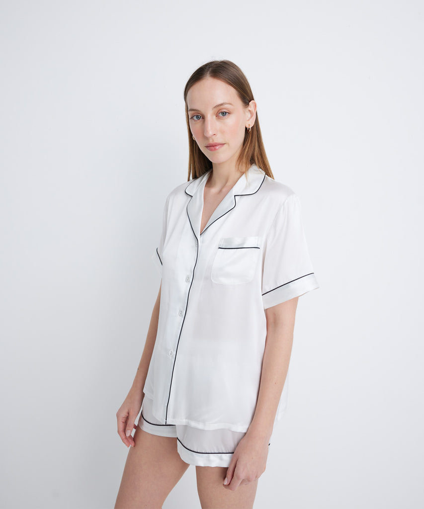 Blusa y Pantalón de Pijama 100% de Seda