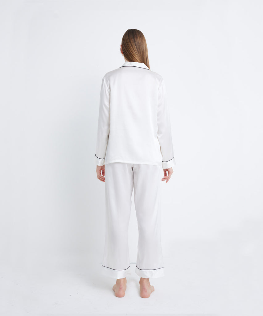 Blusa y Pantalón de Pijama 100% de Seda
