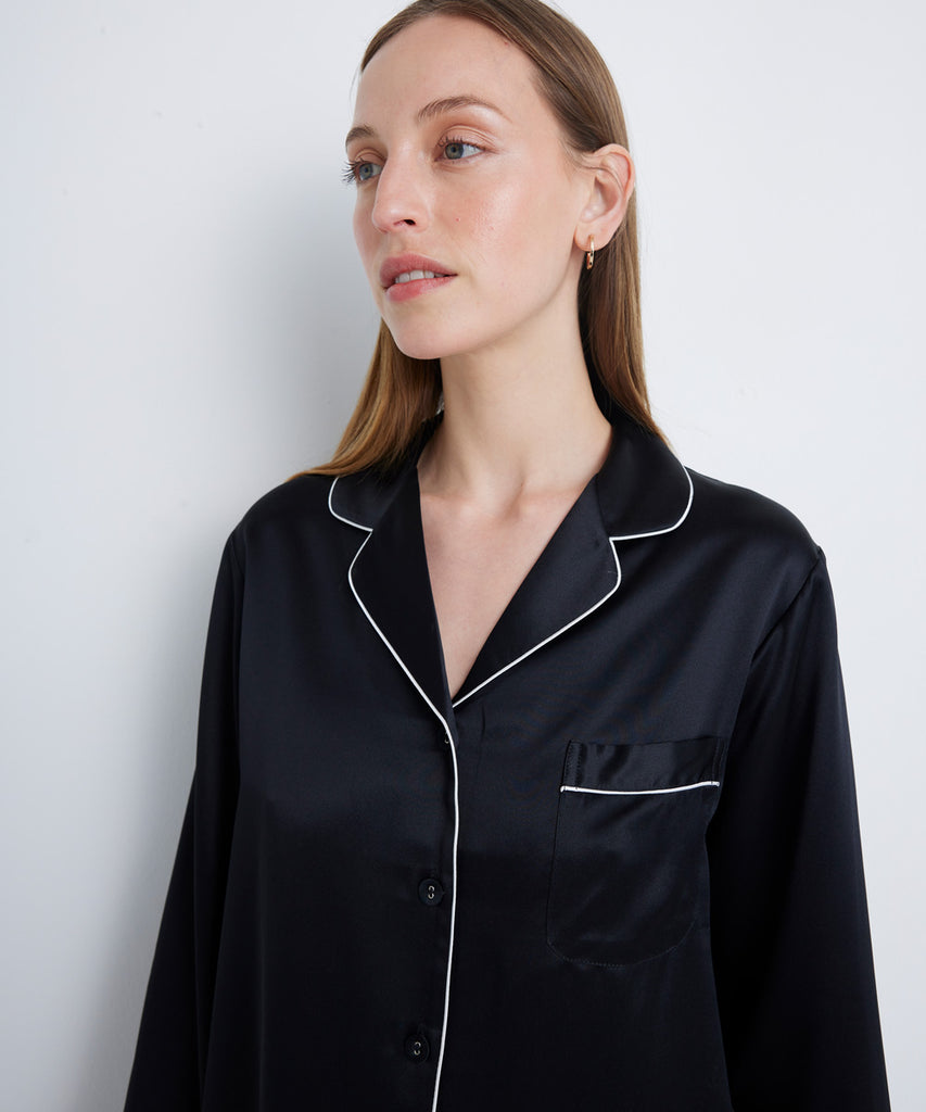 Blusa y Pantalón de Pijama 100% de Seda