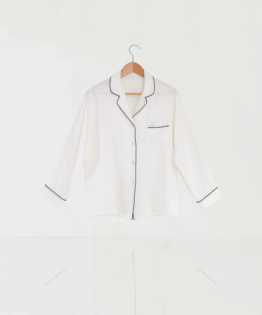 Blusa y Pantalón de Pijama 100% de Seda