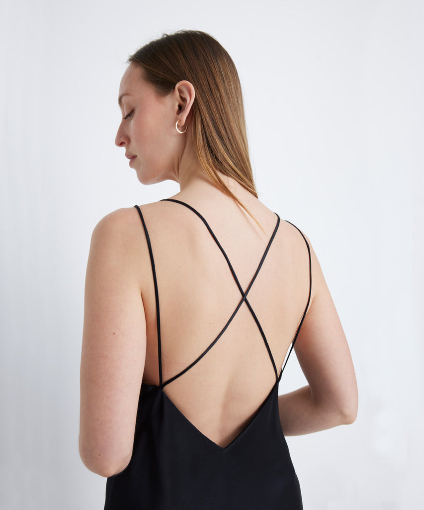 Vestido tiritas de Pijama 100% de Seda