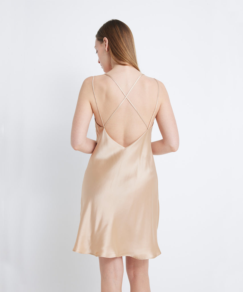 Vestido tiritas de Pijama 100% de Seda